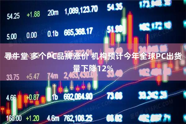 寻牛堂 多个PC品牌涨价 机构预计今年全球PC出货量下降12%