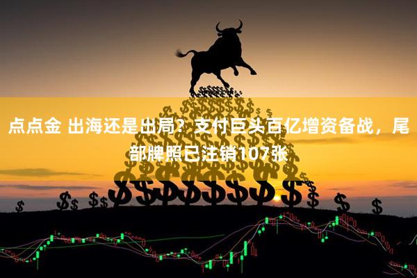 点点金 出海还是出局？支付巨头百亿增资备战，尾部牌照已注销107张