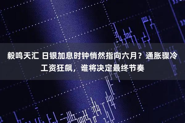 毅鸣天汇 日银加息时钟悄然指向六月？通胀骤冷工资狂飙，谁将决定最终节奏