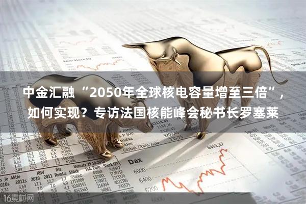 中金汇融 “2050年全球核电容量增至三倍”，如何实现？专访法国核能峰会秘书长罗塞莱