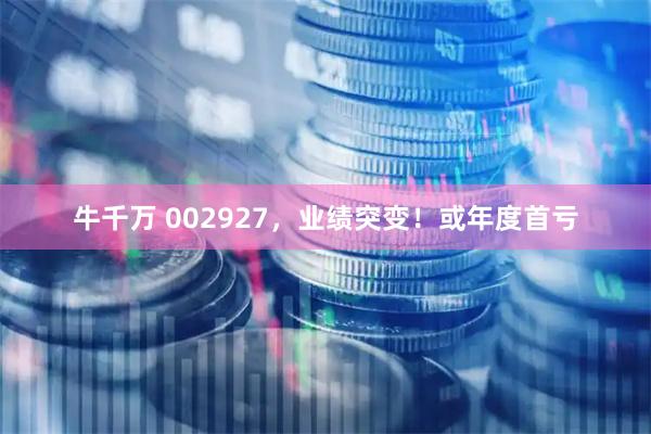 牛千万 002927，业绩突变！或年度首亏